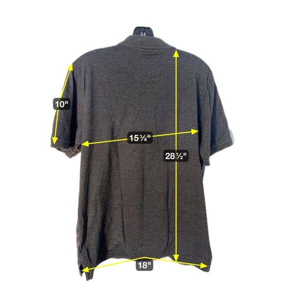 Roebuck & Co Mens M Graphic Polo Shirt Gray Cotton Blend - Picture 5 of 5